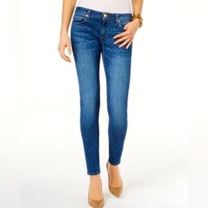 Michael Kors Skinny White Polka Dot Jeans
